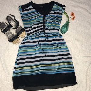 🔴Stripped lined dress